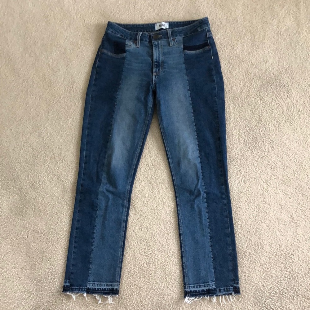Two-toned Straight Leg Paige Jeans